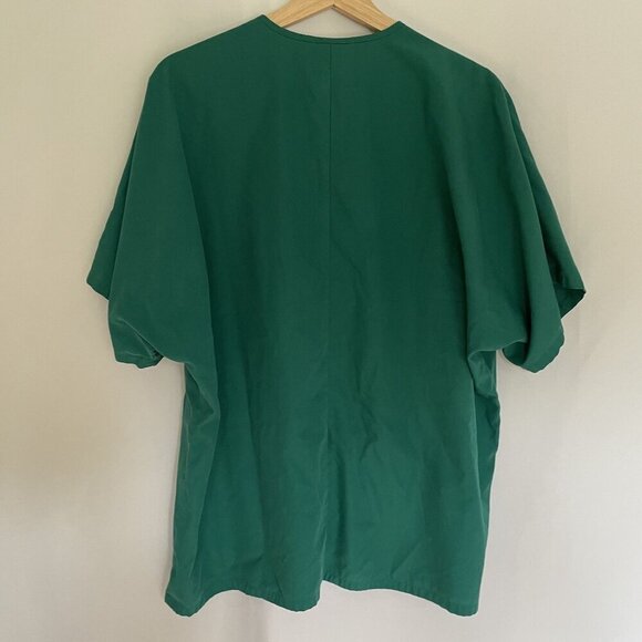 NFL nurse sz L gophers scrubs green short sleeved top v-neck lightweight - Picture 6 of 6